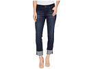 Maddie Skinny Cuff Crosshatch Denim in Night Breeze