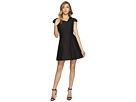 Cap Sleeve V-Neck Silk Faille Dress