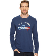 Life is Good - Flag Truck Long Sleeve Crusher Tee