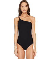 Versace - Intero One Shoulder Stud Trimmed Maillot One-Piece