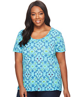 Extra Fresh by Fresh Produce - Plus Size Tile Play Luna Top