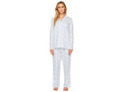 Cotton Jersey Notch Collar Long Pajamas