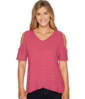 Fresh Produce - Pinstripe Crossover Escape Top