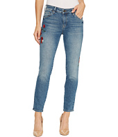 Mavi Jeans - Adriana Mid-Rise Super Skinny Ankle in Mid Flower Embroidery