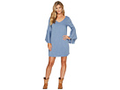 V-Neck Flutter Sleeve Dress