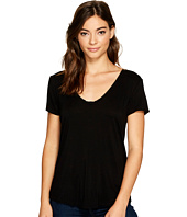 Free People Deep V In Love Peplum Top Black, Black | Shipped Free at Zappos