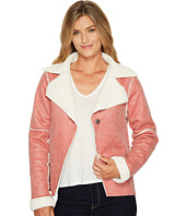 Dylan by True Grit - Distressed Bonded Sherpa Snap Jacket