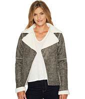 Dylan by True Grit - Distressed Bonded Sherpa Snap Jacket