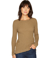 Dylan by True Grit - Heathered Soft Slub Waffle Long Asymmetrical Tunic with Slit