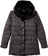 Karl Lagerfeld Kids - Reversible Nylon Coat with Faux Fur (Big Kids)