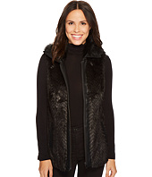 Tribal - Zigzag Faux Fur Vest w/ Pockets