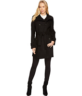 Calvin Klein - Wool Double Breasted with Belt and Stand Collar