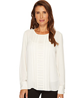 Vince Camuto - Long Sleeve Blouse w/ Pintuck Pleat Detail