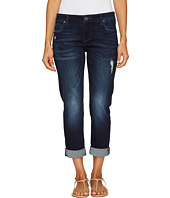 KUT from the Kloth - Petite Catherine Boyfriend Five-Pocket in Vogue w/ Euro Base Wash