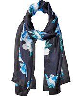 Calvin Klein - Floral Border Silk Scarf