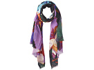 Cashmere/Silk Stole Abstract Brush Stroke Scarf