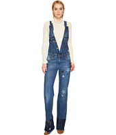 RED VALENTINO - Denim Stretch Stone Washed, Resist Dyeing & Stars Patch Jumpsuit