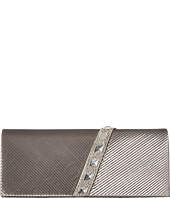 Jessica McClintock - Nancy Satin Pleated Clutch with Rhinestones