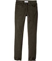 DL1961 Kids - Forest Green Sateen Skinny with Raw Hem in Green Overdye (Big Kids)