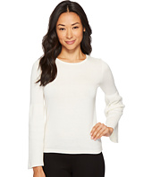 Vince Camuto Specialty Size - Petite Ribbed Bell Sleeve Crew Neck Sweater