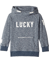 Lucky Brand Kids - Long Sleeve Cross Neck Pullover Hoodie (Little Kids/Big Kids)