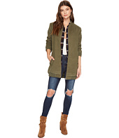 Jack by BB Dakota - Aaliyah Long Bomber Jacket with Rib Trim