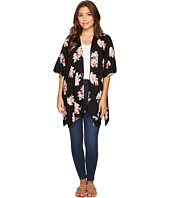 Angie - Open Front Dolman Sleeve Printed Kimono