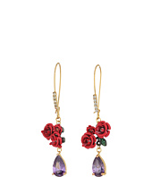 Betsey Johnson - Multicolor and Gold Flower Earrings