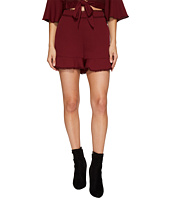 J.O.A. - Lace Trim Ruffle Shorts