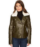 French Connection - Detachable Faux Fur Collar Pleather