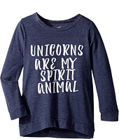 The Original Retro Brand Kids - Unicorns Are My Spirit Animal 3/4 Pullover (Big Kids)