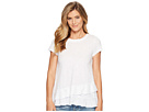 Slub Jersey Asymmetrical Flounce Hem T-Shirt