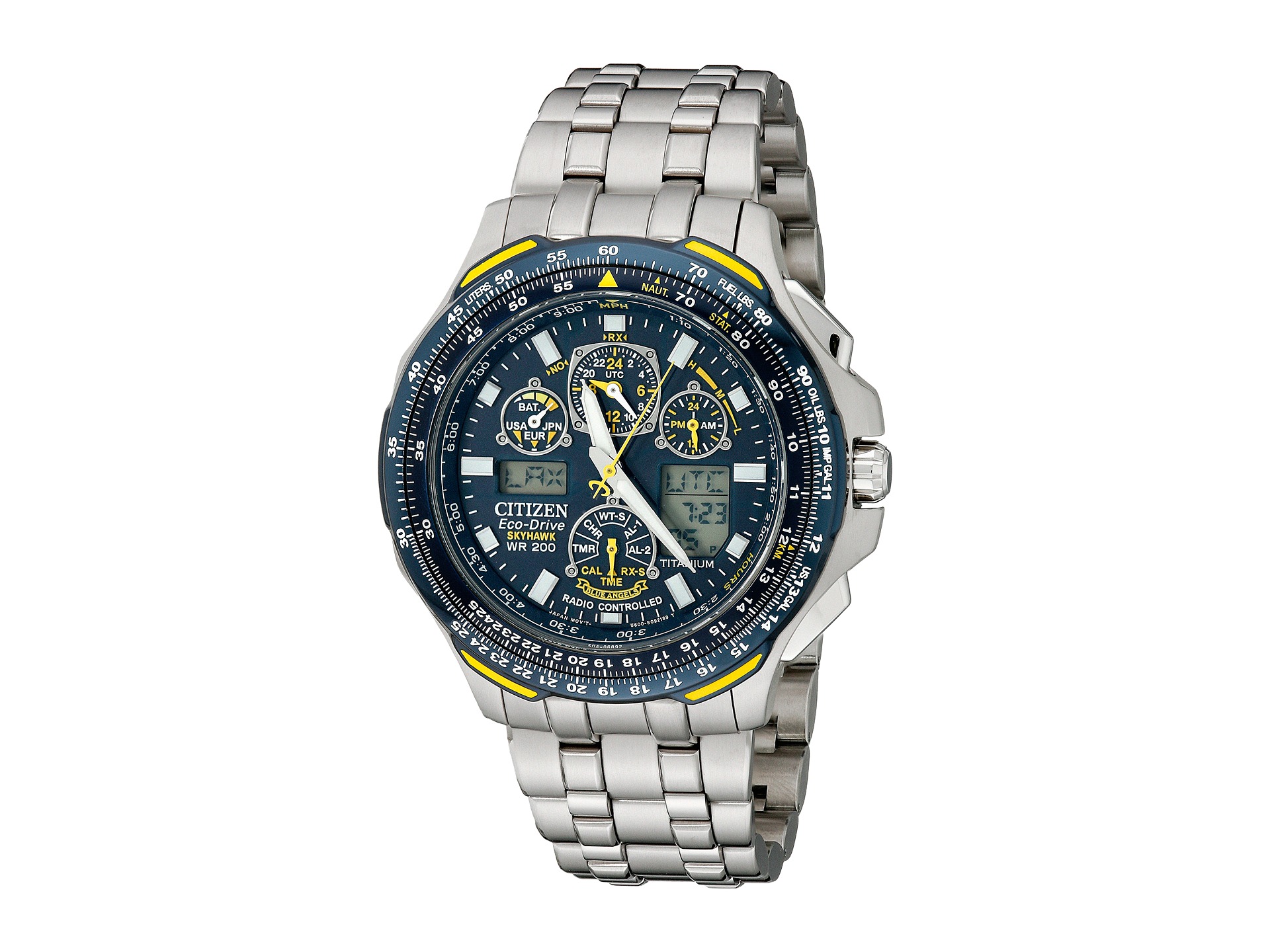 Citizen Watches AT8020 03L Eco Drive Blue Angels World Chronograph A T Watch